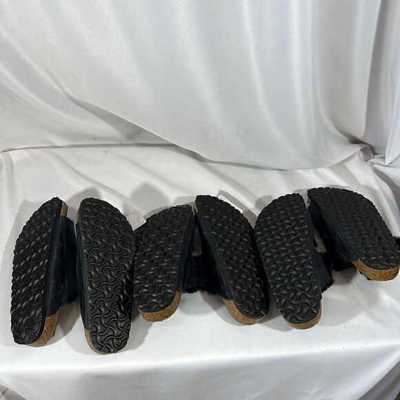 BIRKENSTOCK ARIZONA BIG BUCKLE SHEARLING SANDALS BLACK NWT Various - Picture 10 of 11